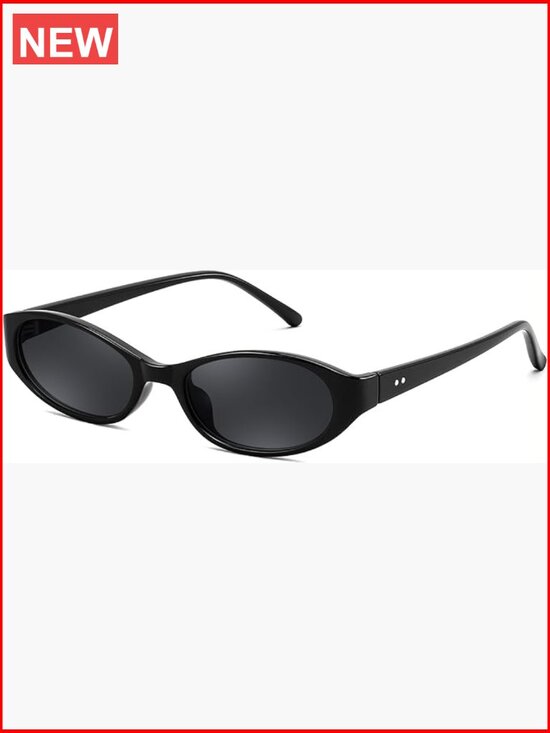 Retro Oval Cat Eye Sunglasses, Y2K 90s Narrow Small Sunnies, UV400 Protection main image 4